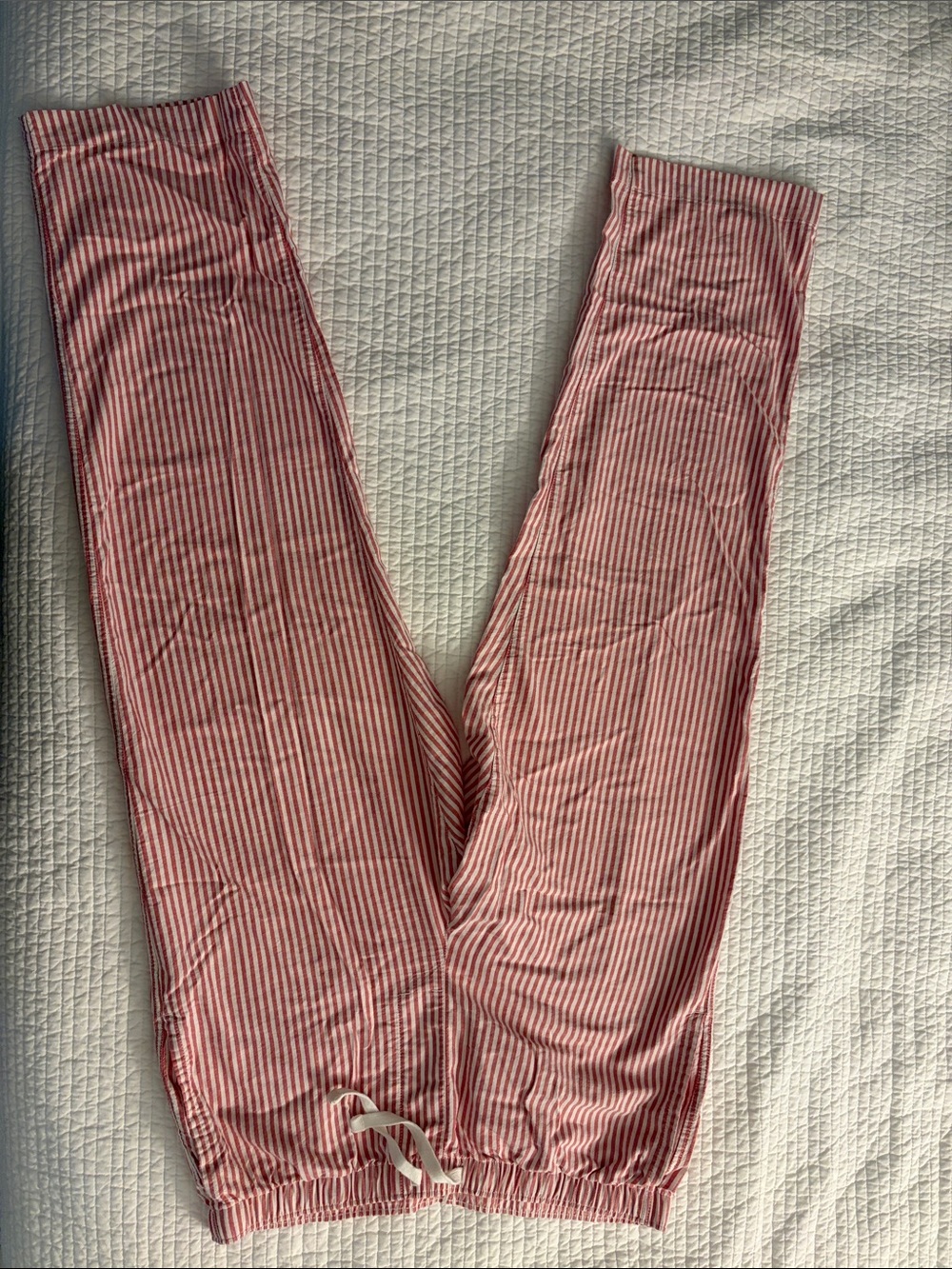 Men’s pink & White Striped Drawstring pjs